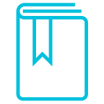 Light blue coloured book icon